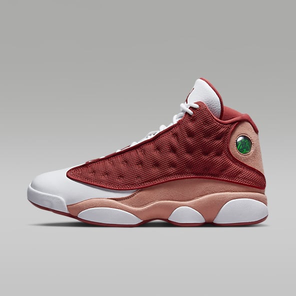 Jordan red trainers top